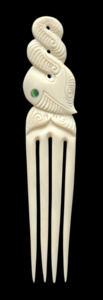 Bone Heru Double Twist - Comb Hair Piece 24cm #21