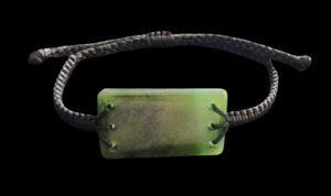 NZ Pounamu Greenstone Cord Bracelet #07G