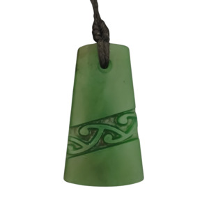 NZ Greenstone Adze Pattern Pendant