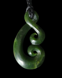 NZ Greenstone Twist with Double Koru - 58mm #36B