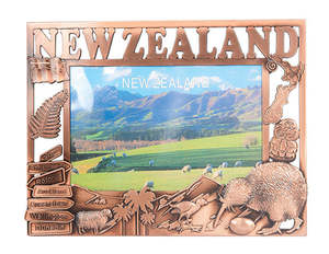 NZ Icons Metal Photo Frame - Copper - Large
