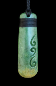 NZ Greenstone Roimata Drop - 90mm - Ewan Parker - #134