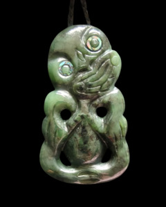 NZ Greenstone Tiki Carving - 69mm #35C