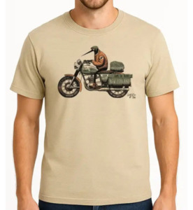 Men's NZ T-Shirt - Motorbike Kiwi
