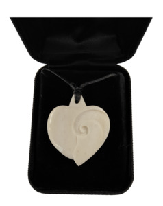 Heart Bone Carving - Carved by Peter Mitchell, NZ - #Heart