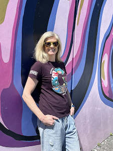 Womens Clothing: Graffiatio T Shirt - Plum