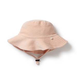 Kids Hats Beanies: Organic Terry Sunhat - Antique Pink Was $50 Now