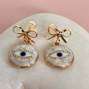 Penny Foggo: Bow & Eye Stud Earrings