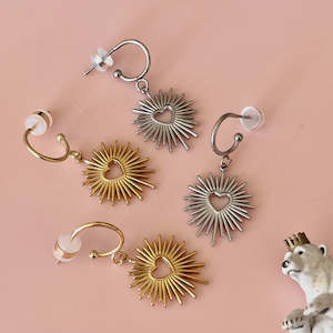 Penny Foggo: Heartburst Half Hoop Earrings