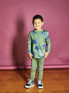 Little Flock Of Horrors: Merino Slasher Leggings - Sage Was $55 Now