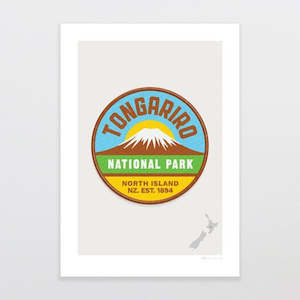 Glenn Jones: National Park Patch Print - Tongariro