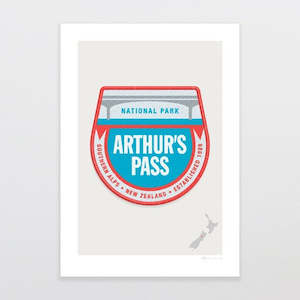 Glenn Jones: National Park Patch Print - Arthur's Pass