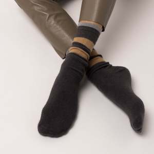 Top Gifts For Mum: Nooan Dunedin Possom Socks - 3 Stripes Poppy Seed