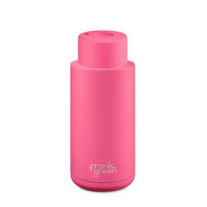 Valentines Day: Frank Green 8 oz Cup - Neon Pink w Push Button Lid