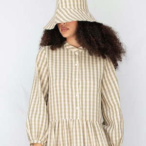Recreate: ReCreate Form Hat - Olive Gingham Was $70 Now