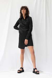 Recreate: ReCreate Drift Shirt Dress - Black Was $229 NOW