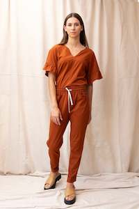Plastic Free July: Travel Pant - Chestnut