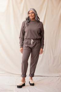 Plastic Free July: Travel Trackpant - Charcoal