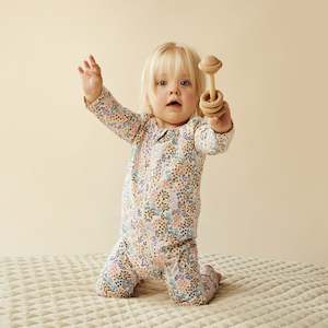 Organic Gifts: Organic Zipsuit - Tiny Bloom