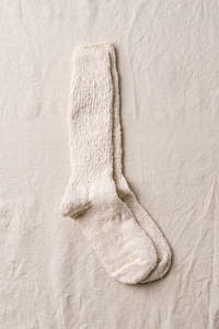 Garabou Organic Cotton Slipper Socks - Natural