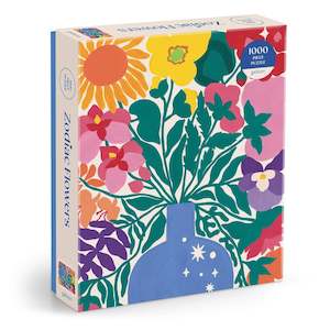 Games And Puzzles: Zodiac Flowers Puzzle - 1000 Pieces