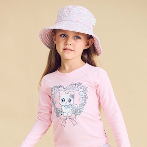 Huxbaby: Bluebell Floral Swim Hat - Cherry Blossom Was $50 Now