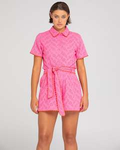 Daisy Shorts - Broderie Pink Was $222 Now