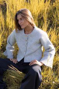 Womens Knitwear: Glow For Me Cardi Light Grey Marle Was $389 NOW