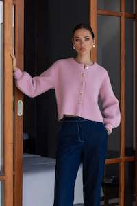 Womens Knitwear: Cropped Party In A Cardi - Pink Was $379 NOW