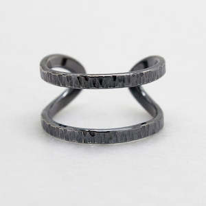 Womens Accessories: Wrap ring - oxidised
