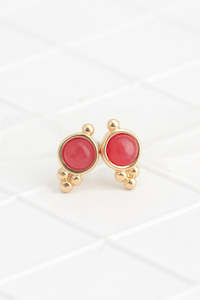 Womens Accessories: Birthstone Earrings Gold July