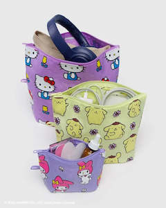 Recycled: Baggu Go Pouch Set - Hello Kitty & Friends Florals