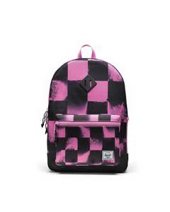 Backpacks Accessories: Heritage Youth Backpack - Stencil Checker Opera Mauve