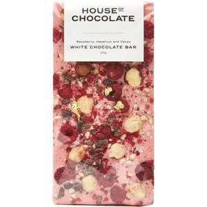 Table Kitchen: House of Chocolate Freeze Dried Raspberry, Hazelnut and Cacao Chocolate Bar