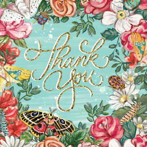 Thank You Bugs N Roses Mini Card - Coming Soon