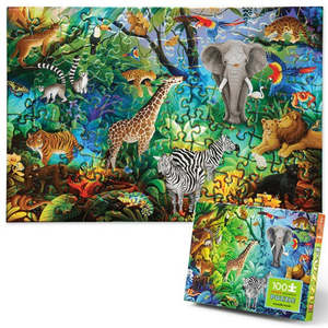 Eco Gifts: 100 Piece Holographic Puzzle - Jungle Paradise