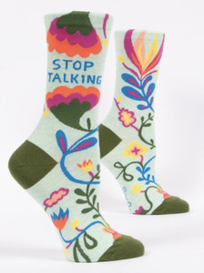 Gifts Under 30: Womens Crew Socks - Stop Talking
