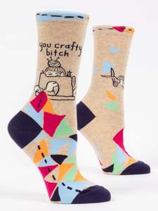 Gifts Under 30: Womens Crew Socks - You Crafty Bitch
