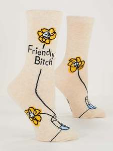 Gifts Under 30: Womens Crew Socks - Friendly Bitch