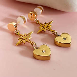 Chunky Heart Star Drops
