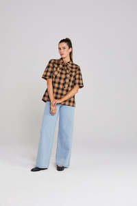 Gifts 50 100: Nightcap Top - Cocoa Check Was $139 NOW