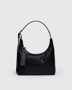 Baggu Mini Rcycled Leather Shoulder Bag - Black