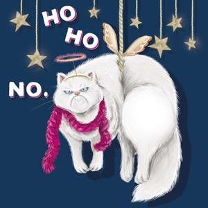 La La Land: Angel Cat Christmas Card