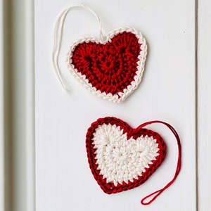Hand Crochet Christmas Hearts