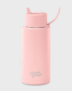 Eco Gifts: Frank Green 34oz Bottle - Blushed w Flip Straw Lid