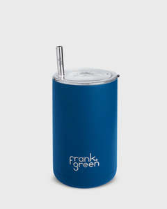 Frank Green Iced Coffee Cup w Straw - Deep Ocean