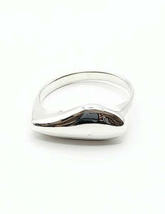 Gifts 50 100: Silver Topo Line Ring