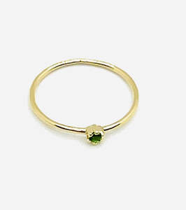 Gifts 50 100: 18k Gold Petite Emerald Ring