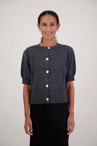 Gifts Over 100: Briarwood French Cardigan - Charcoal - Coming Soon