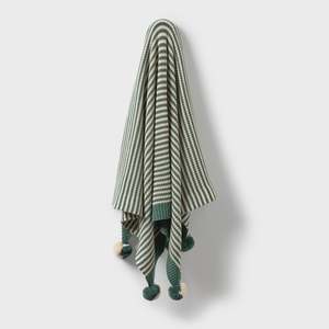 Eco Gifts: Clover Stripe Organic Knitted Blanket